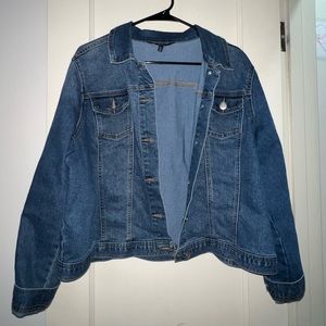 Cropped blue Jean jacket